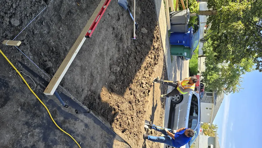 Base grading and preparation for replacement concrete in Saskatoon