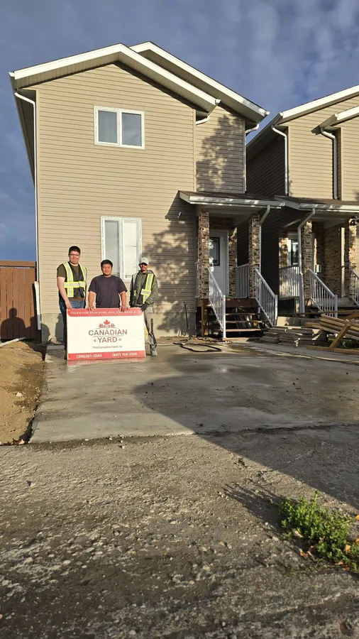 Finished residential concrete driveway in Saskatoon