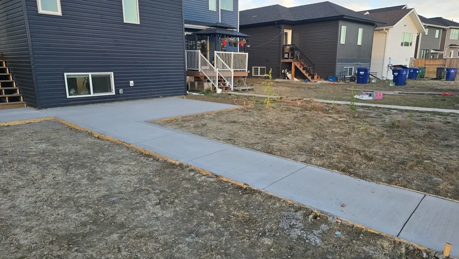 Completed concrete walkway project in Saskatoon